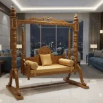 Two poster handcrafted yellow swing