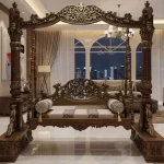 Pakistani Rosewood Jhoola with Crown Detailing and Seethrough Carving – A Masterpiece of Craftsmanship