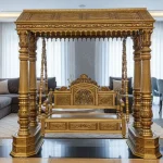 Four-Poster Wooden Swing