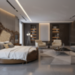 wooden round bed design