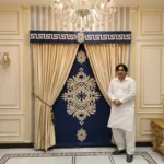 curtain for room window in velvet