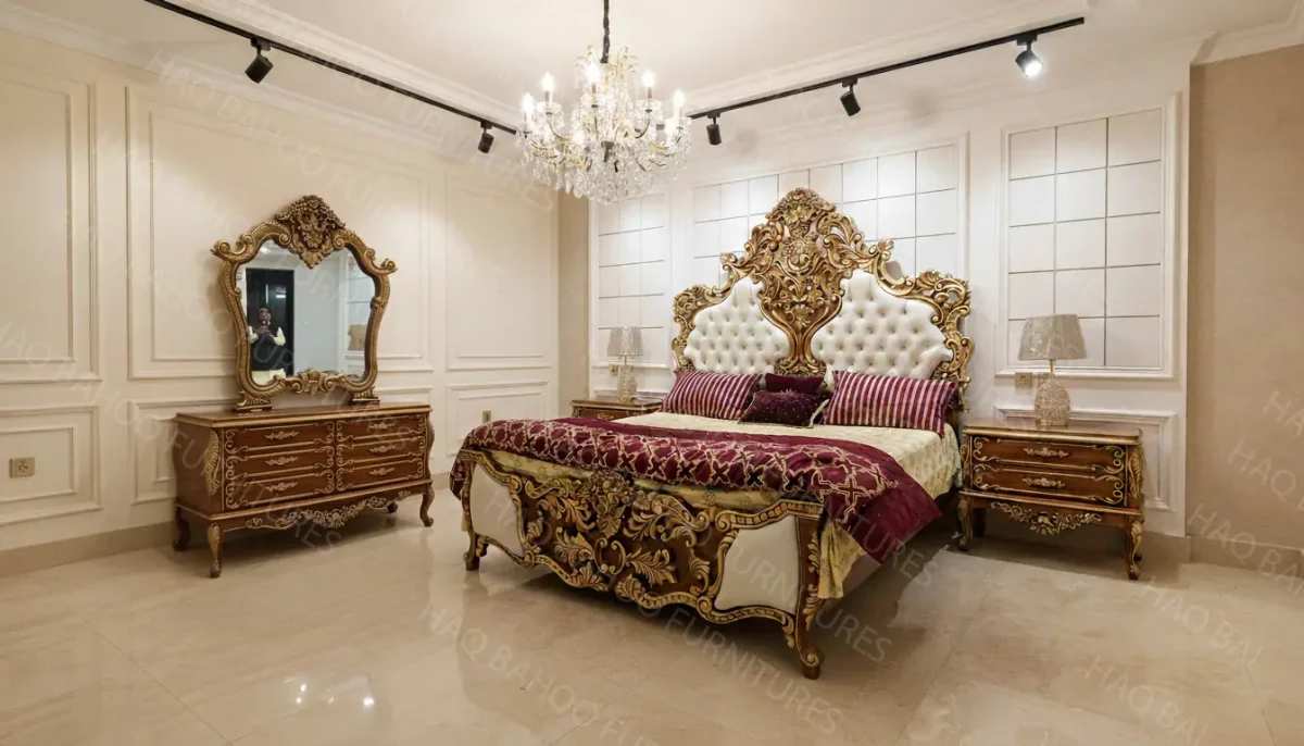 Luxury Bed Set Design in Pakistan | Custom Wooden Bed Sets