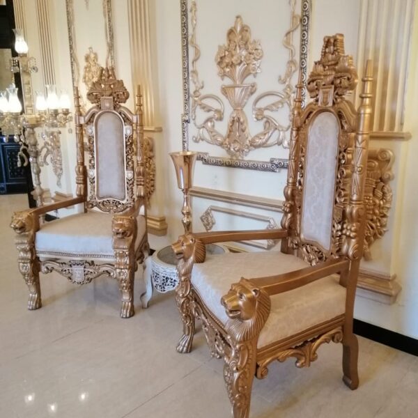 Royal lion hand carved chairs