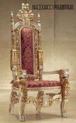 hbkc-00056  King Throne lion Chairs - Image 3