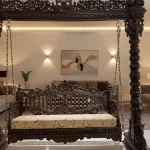 Haq Bahoo Furniture Presents Exquisite Indian Rosewood Swing: Global Elegance for Your Living Room