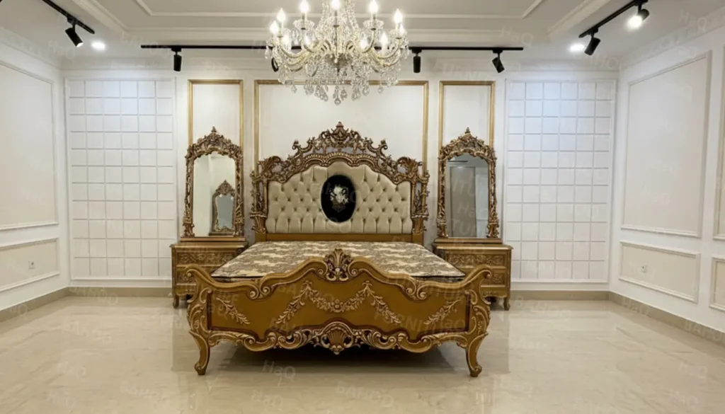 jinnah bed furniture made in pakistan by haq bahoo furniture chiniot