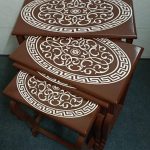 brown chinioti nesting tables