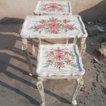 white wooden nesting tables