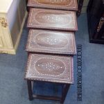white inlay nest of tables