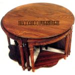 round nesting coffee table by haq bahoo furniture chiniot pakistan