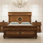 modern inlaid bedroom with high gloss finish