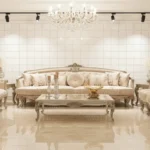 Handmade 7-seater wooden sofa design by Haq Bahoo Furniture