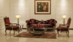 Pakistani rosewood 5-seater sofa set in living room