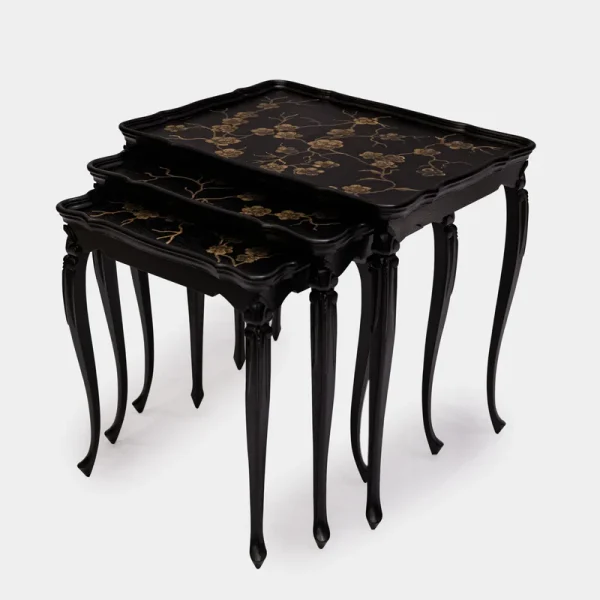 Chinoiserie Black Lacquer Net Set