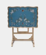 Opulent Blue Floral Folding Table