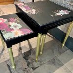 floral top nesting table