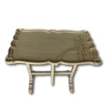 golden antique pearl tea table