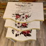 hand painted nesting tables chiniot furniture