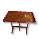 natural finish inlay tea table wooden table