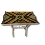 rustic folding tea table. wooden table