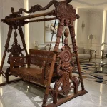 wooden swing at luxury furniture brand (haq bahoo furniture) Chiniot, PAKISTAN