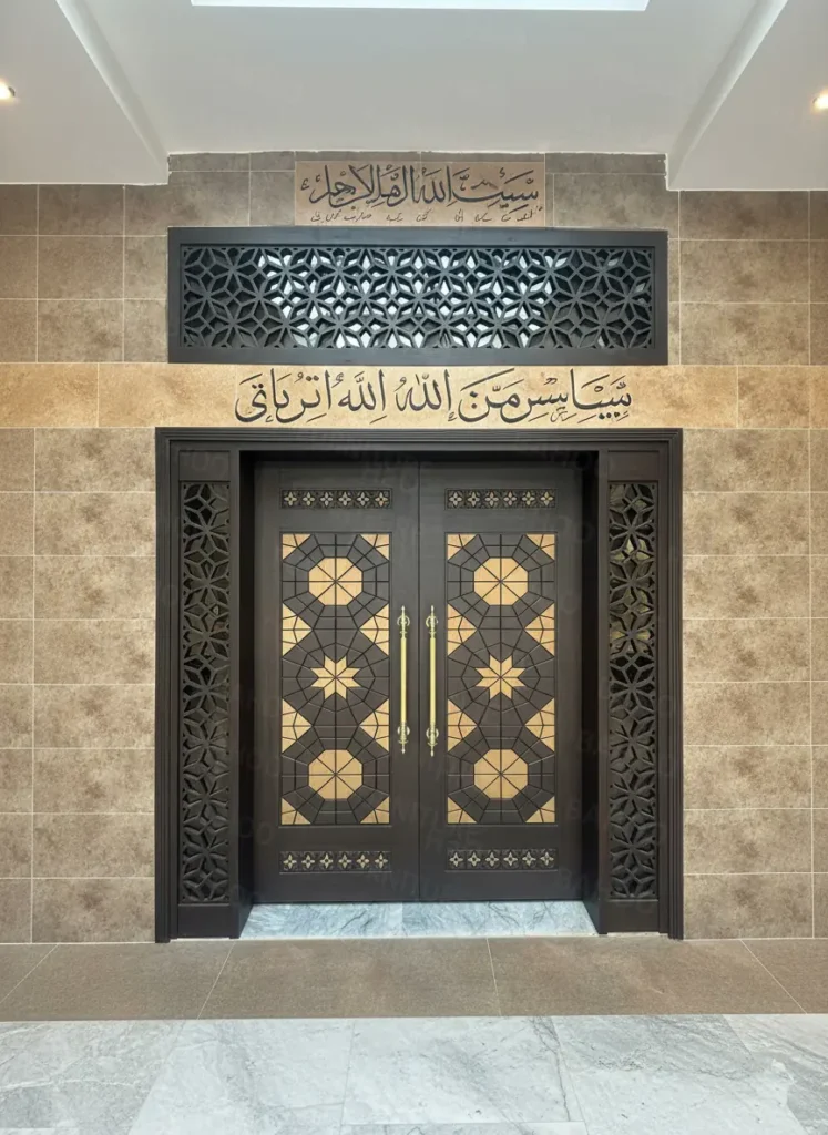 Solid Ash Wood Front Door – Elegant & Secure