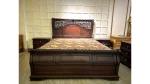 wooden bed front view - furniture shops in islamabad