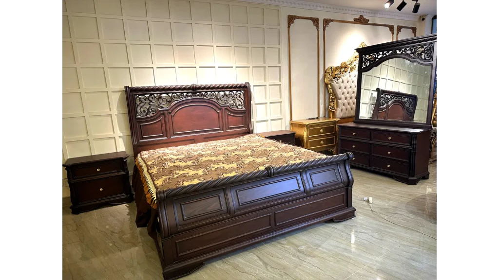 wooden bed side angle - buy furniture online from furniture shops in islamabad