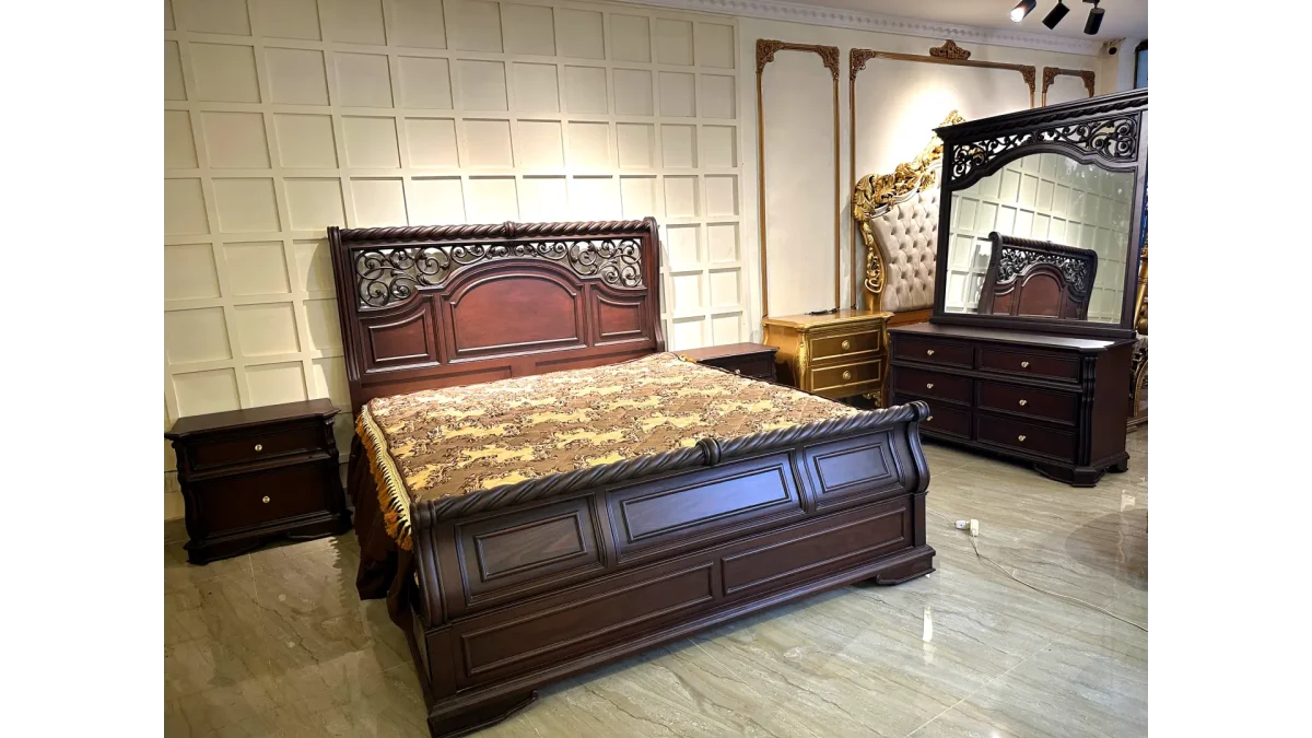 wooden bed side angle - buy furniture online from furniture shops in islamabad