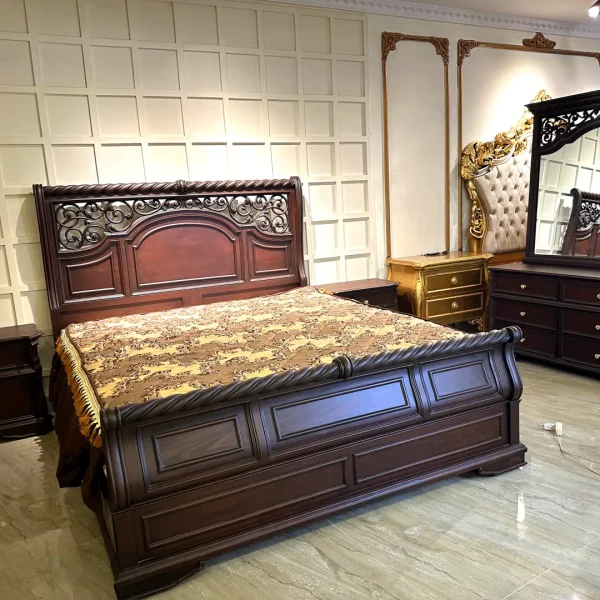 wooden bed side angle - buy furniture online from furniture shops in islamabad