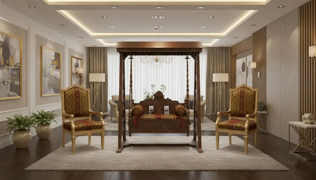 handmade rosewood wooden jhula for home