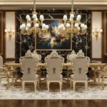 Großer Esstisch für 8 Personen als luxuriöses Esszimmer-Set