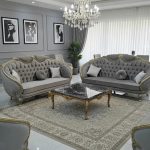 Luxury 7 seater rosewood sofa set with velvet fabric and hand-carved design