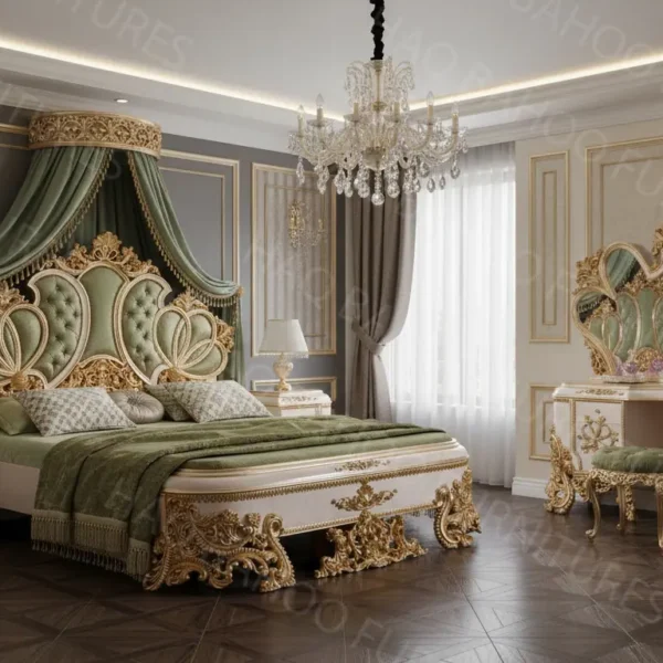 manzoor colony furniture market royal handmade bed set