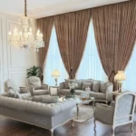 Luxury sofa set for living room 7-seater in rosewood