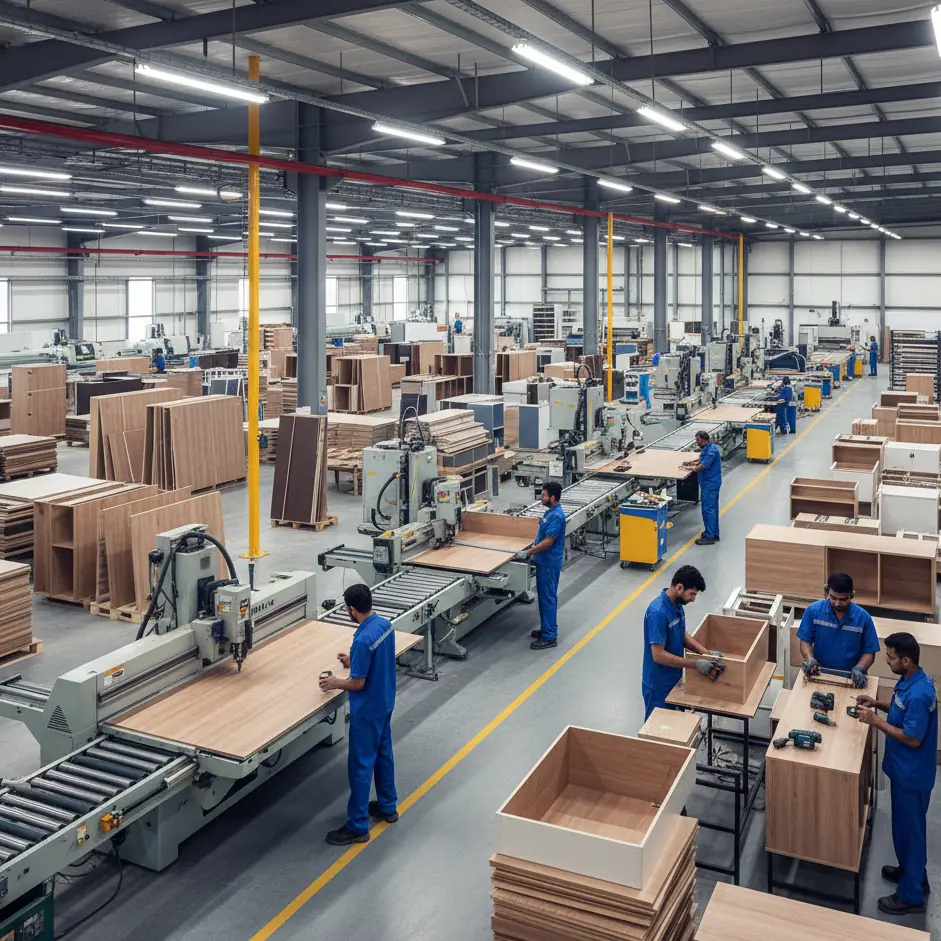 modular furnture factory training by tevta