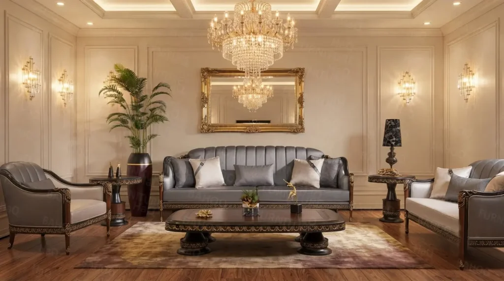 6 seater sofa set price in Pakistan luxury rosewood sofa by Haq Bahoo Furniture
