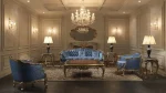 Luxury sofa set for drawing room by Haq Bahoo Furniture Pakistan